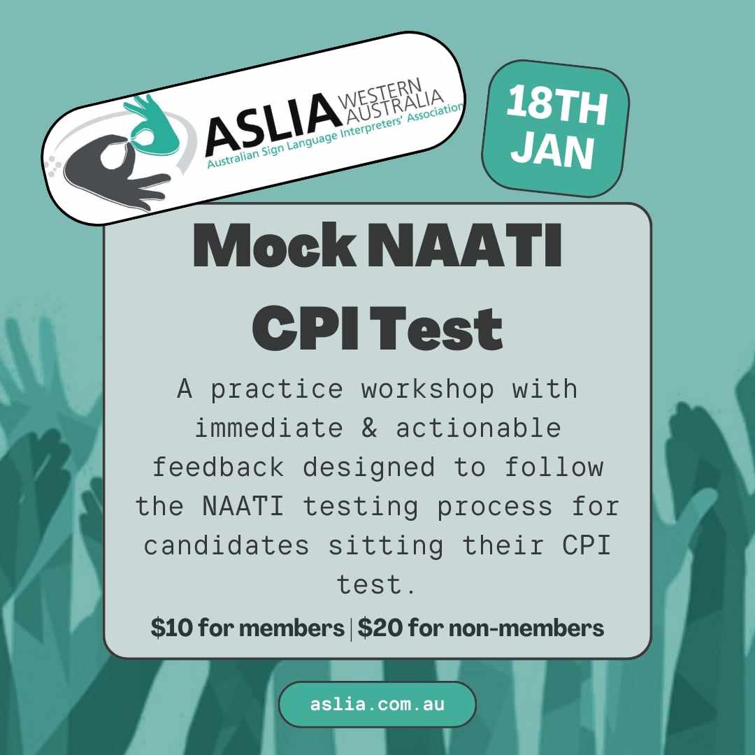 Protected: ASLIA WA Mock NAATI CPI Test