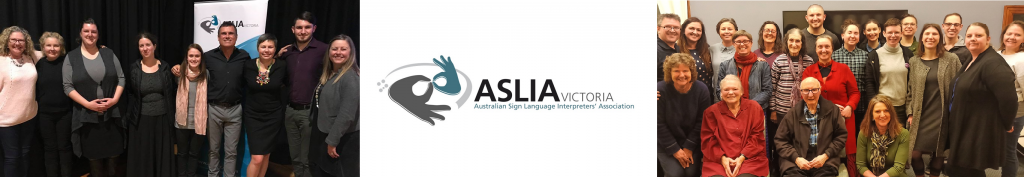 ASLIA Victoria & Tasmania committee, members and logo