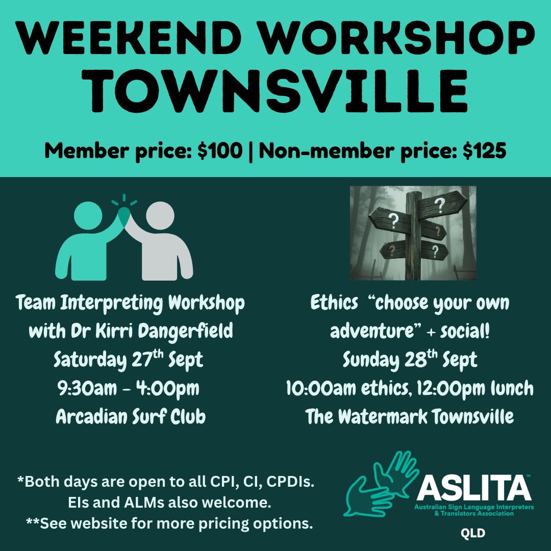 ASLITAQ – 2025 Townsville Workshop Weekend
