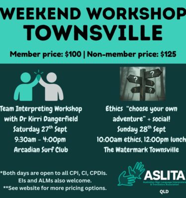 ASLITAQ - 2025 Townsville Workshop Weekend - Sunday