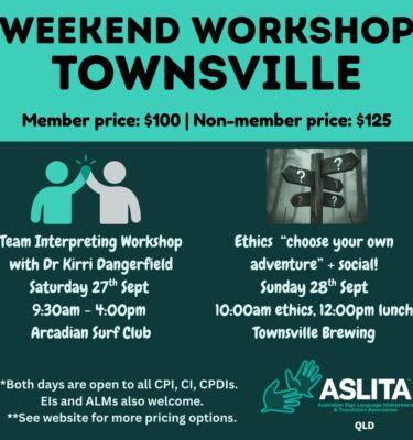 ASLITAQ - 2025 Townsville Workshop Weekend - Saturday
