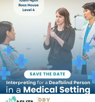 Interpreting for a Deafblind person in a Medical Setting