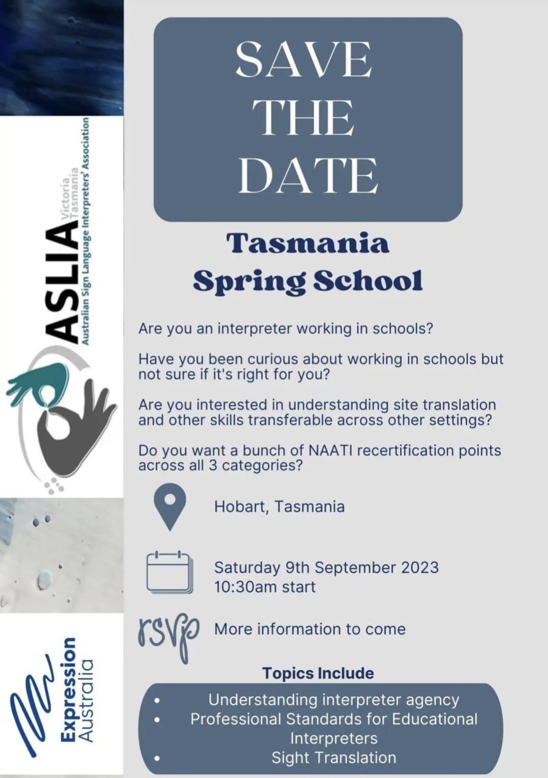 Tasmania Spring School