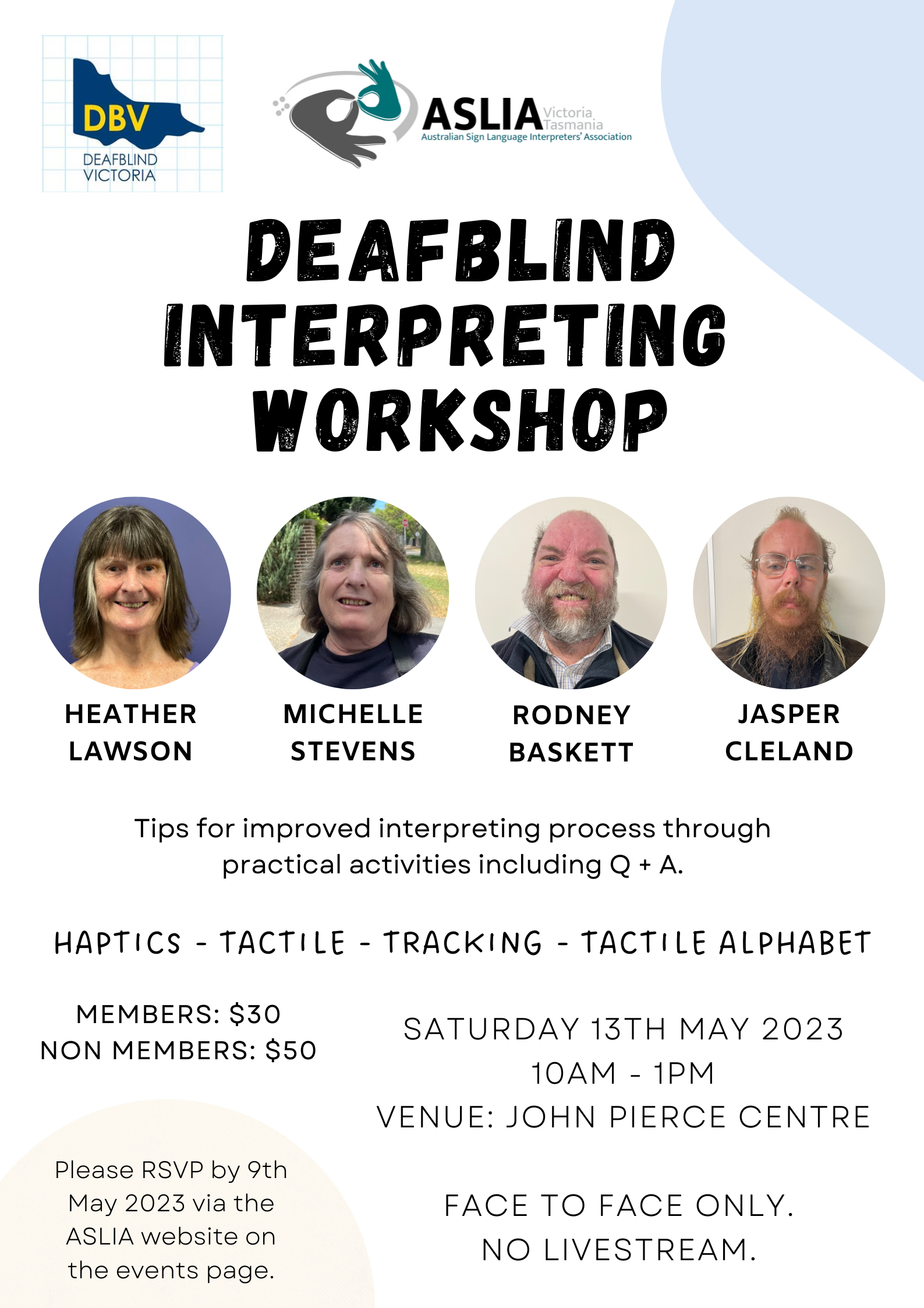 Deafblind Interpreting Workshop