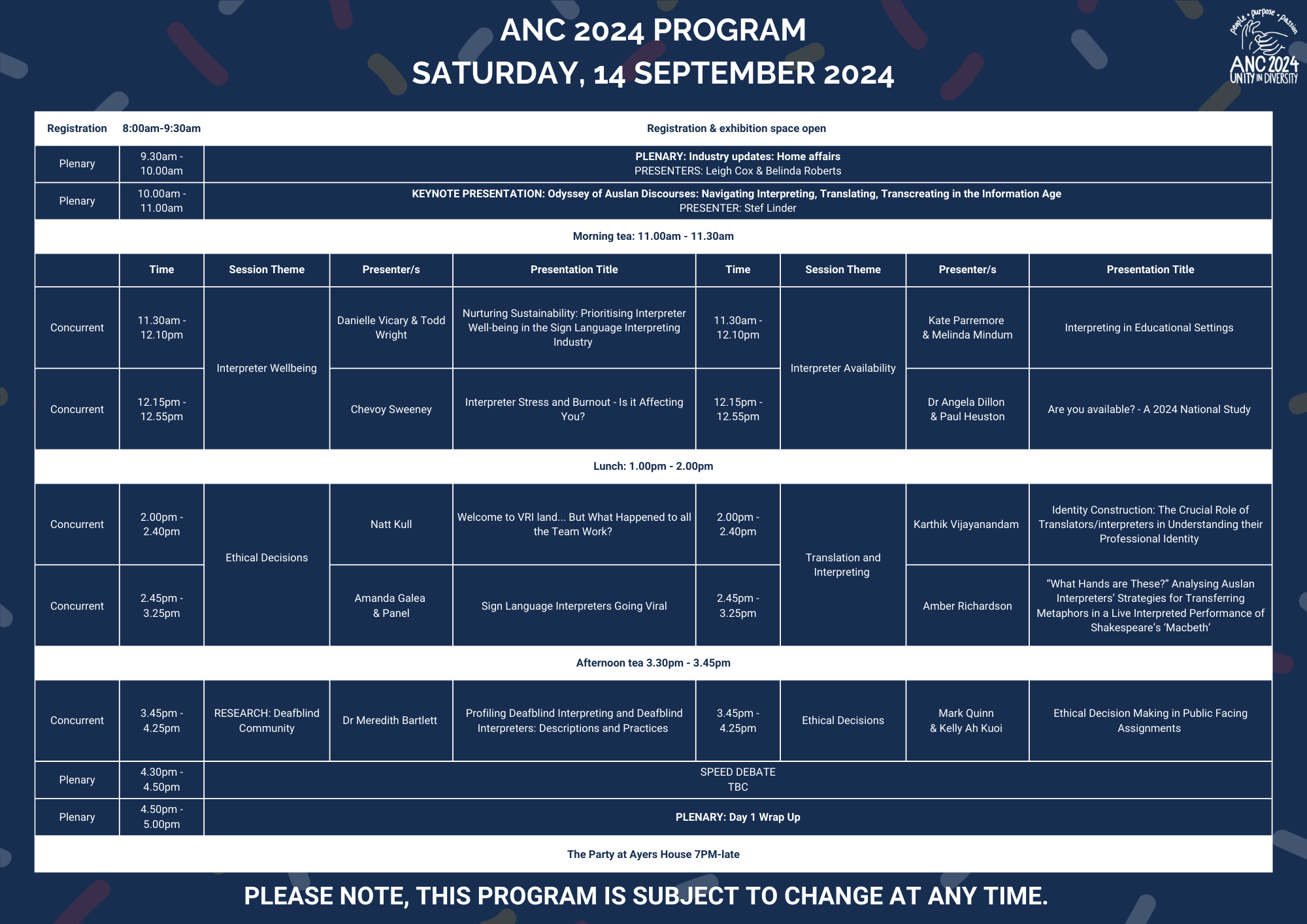 Program ANC2024 ASLIA