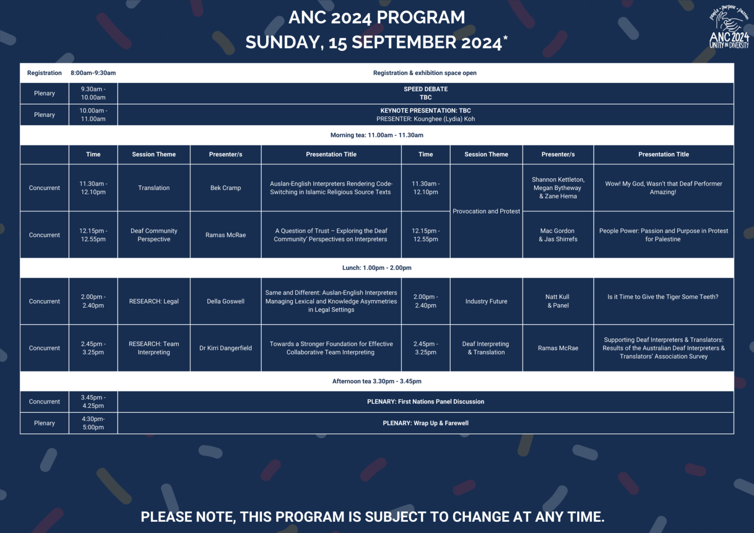 Program ANC2024 ASLIA