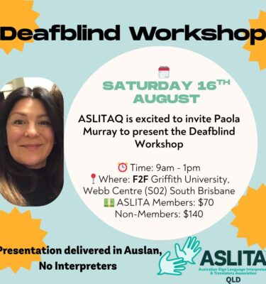 ASLITAQ 2025 Deafblind Workshop with Paola Murray