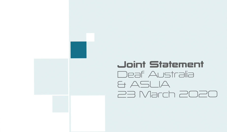 Joint Statement – Deaf Australia and ASLIA