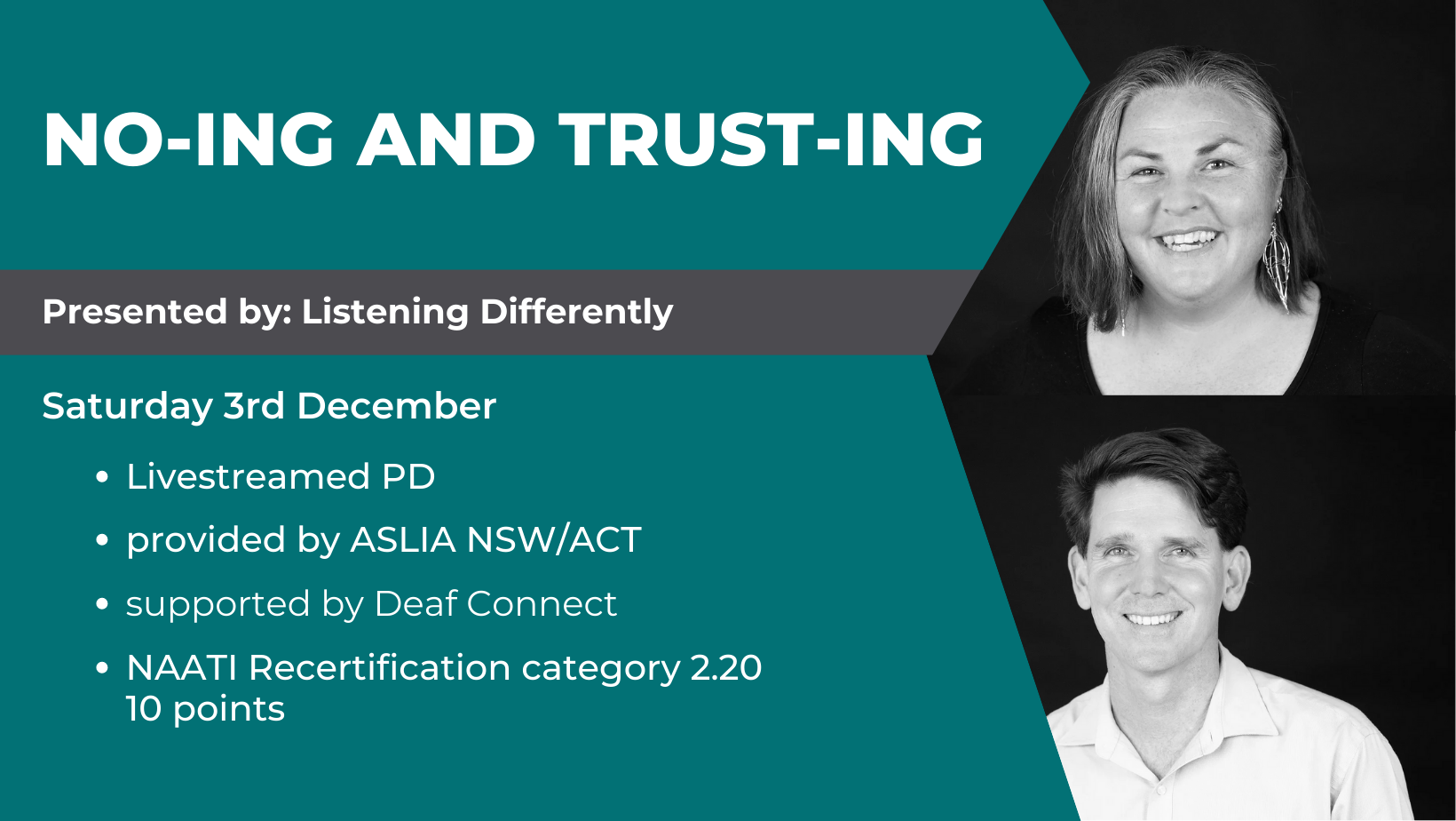 No-ing and Trust-ing – presented by Listening Differently